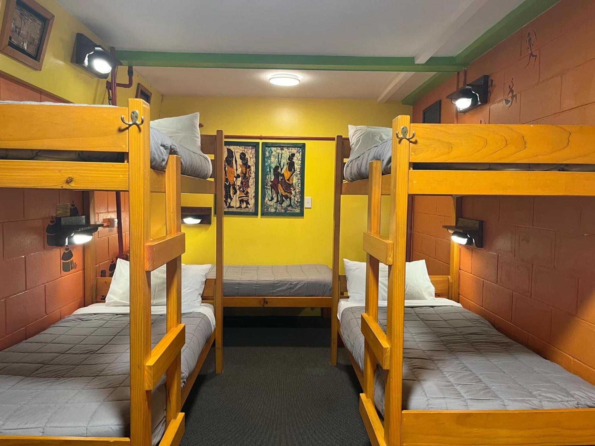 โกลบอล วิลเลจ ทราเวลเลอร์ ลอดจ์ Hostel เกรย์เมาท์ ภายนอก รูปภาพ A bunk room at a hostel in New Zealand